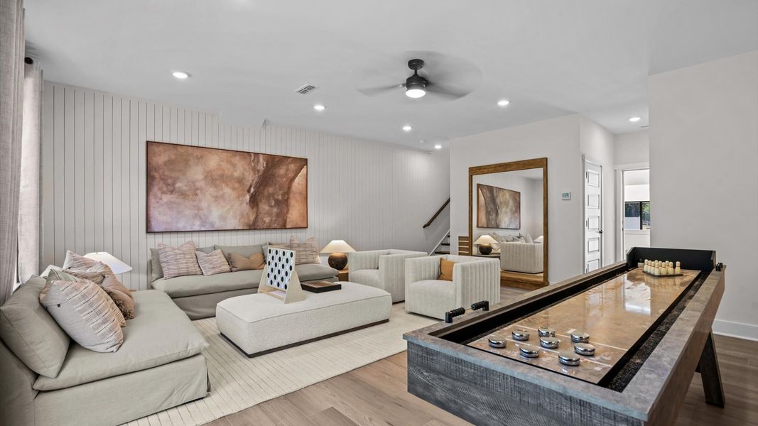 Representative furnished interior of a home built from the Harlow by DRB Homes in Bayberry, Raleigh (Image 13).