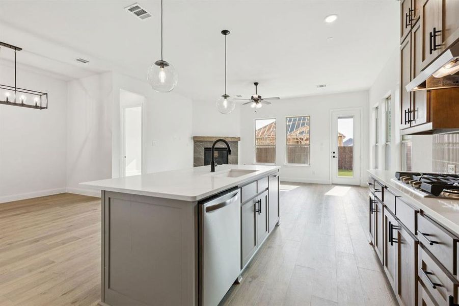 Furnished interior view inside a new home in Country Lakes, Denton (Image 6).