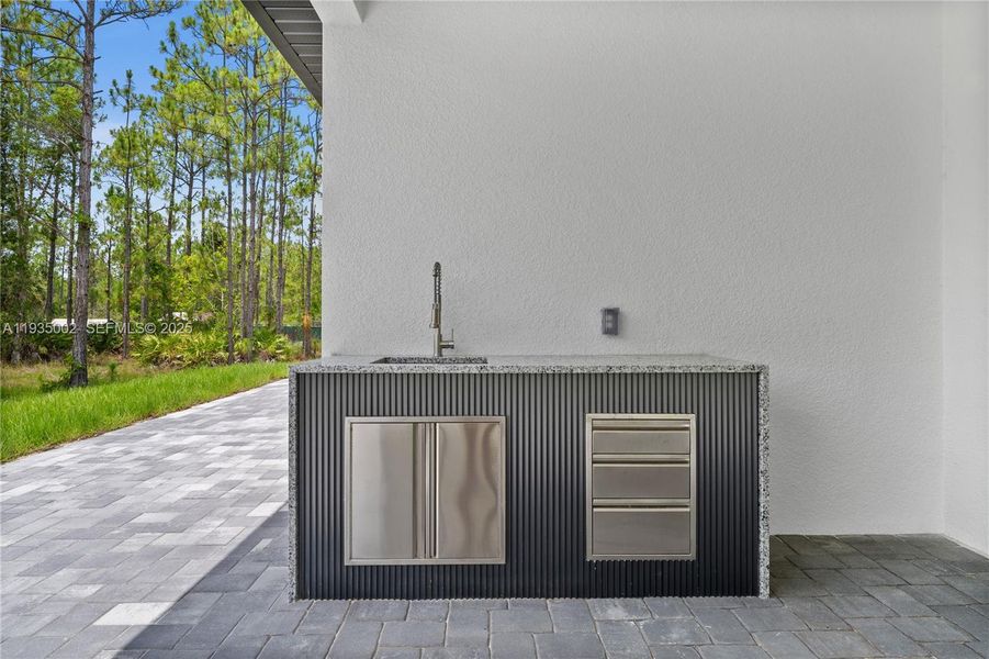 Exterior details and patio area of a home in , Naples (Image 3). Exterior details and patio area of a home in , Naples (Image 3).