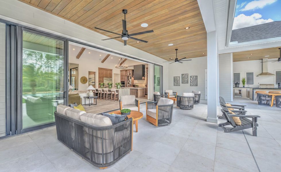 Exterior details and patio area of a home in Courtney Grove, St. Augustine (Image 36). Exterior details and patio area of a home in Courtney Grove, St. Augustine (Image 36).