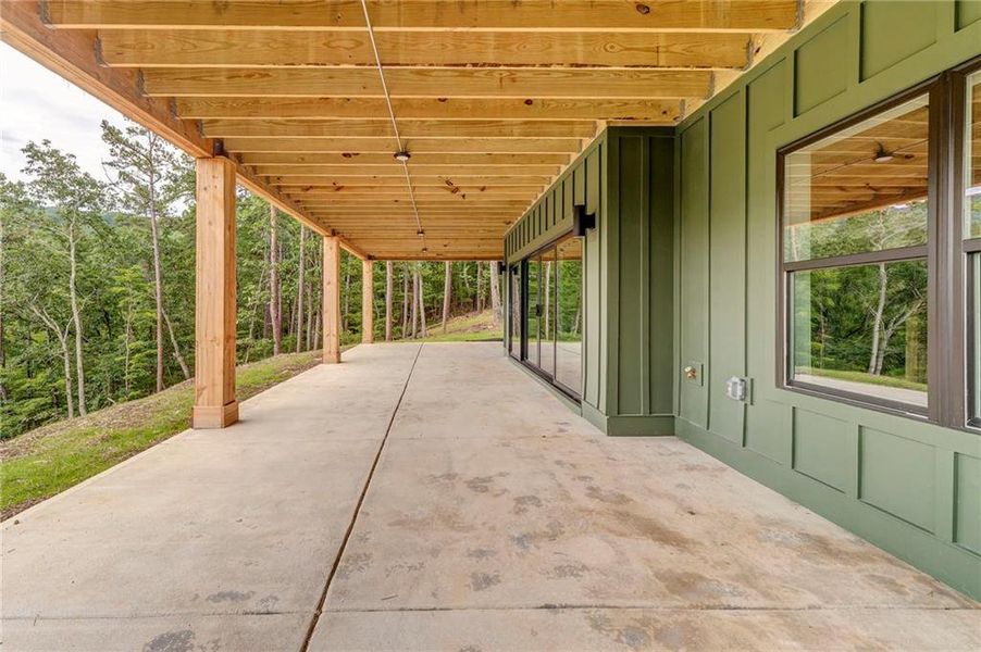 Exterior details and patio area of a home in , Ranger (Image 3).
