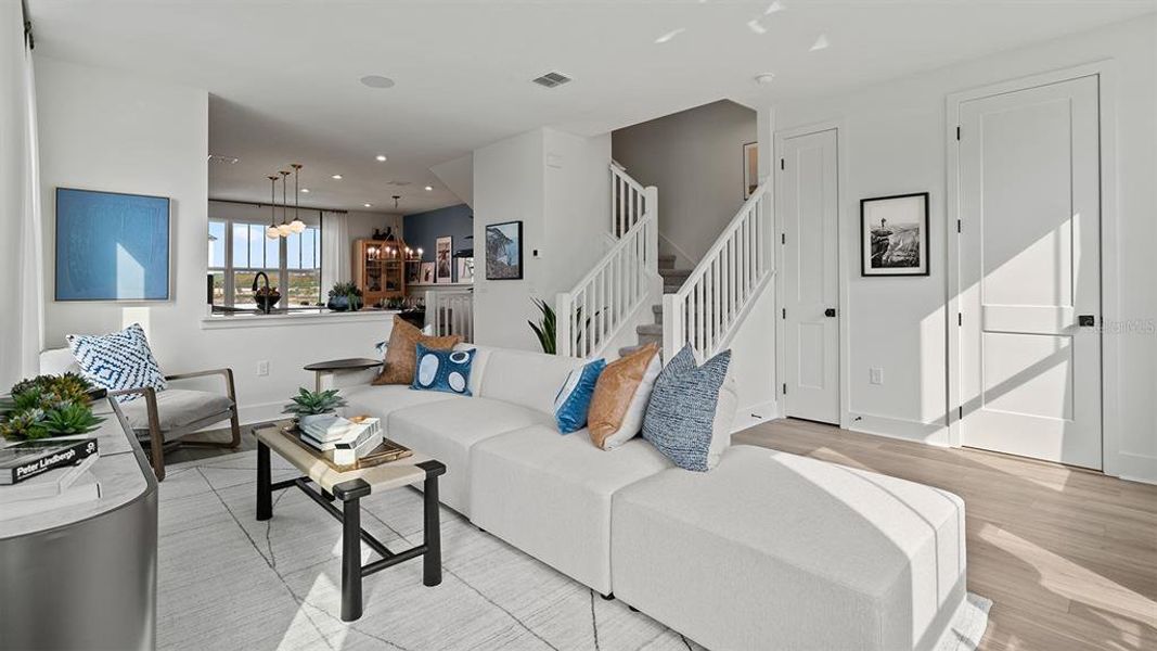 Furnished interior view inside a new home in Parkview at Hamlin, Winter Garden (Image 29).