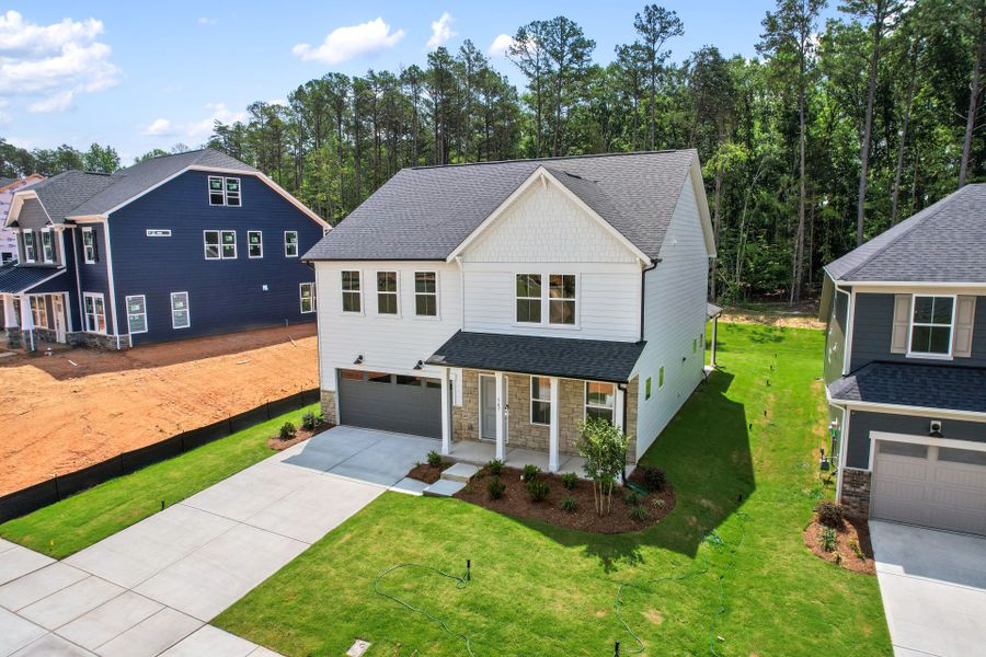 Front exterior of a new home in Michaux Gardens, Belmont, NC, highlighting curb appeal (Image 29).