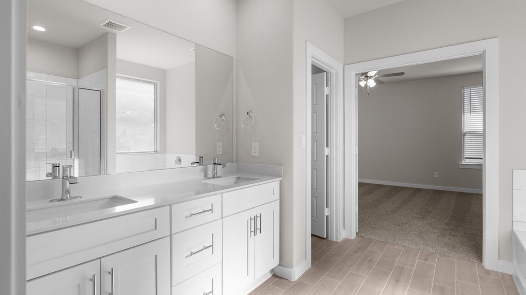 Representative furnished interior of a home built from the GLENWOOD by D.R. Horton in Northwest Passage, Midland (Image 6). Representative furnished interior of a home built from the GLENWOOD by D.R. Horton in Northwest Passage, Midland (Image 6).