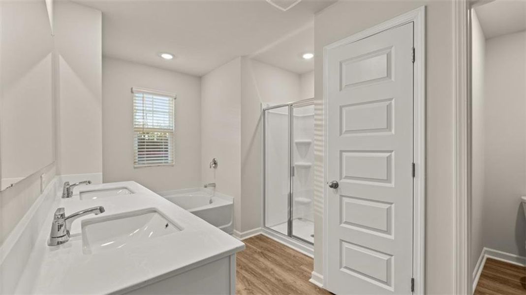 Furnished interior view inside a new home in Brooks Station, Dacula (Image 10).