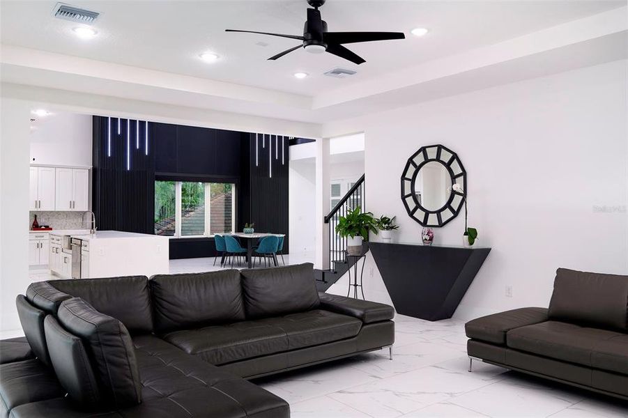 Family Room Area opposite view to kitchen (Great room) Family Room Area opposite view to kitchen (Great room)