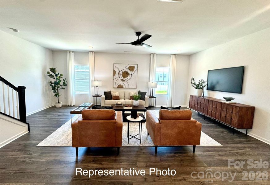 Furnished interior view inside a new home in , Clover (Image 6). Furnished interior view inside a new home in , Clover (Image 6).
