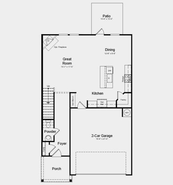 2D floor plan layout of this home in Windance Lake, Loganville, GA (Image 3).