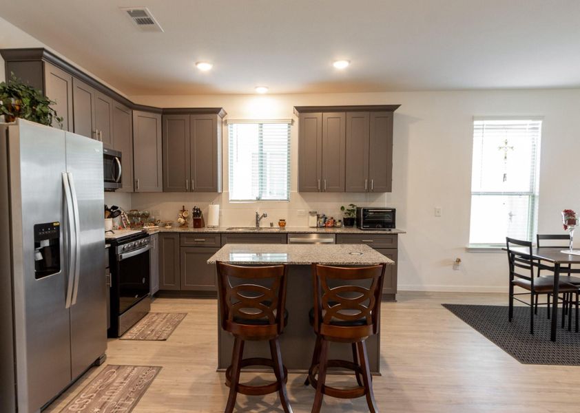Furnished interior view inside a new home in Mustang Ridge, Alvin (Image 6). Furnished interior view inside a new home in Mustang Ridge, Alvin (Image 6).