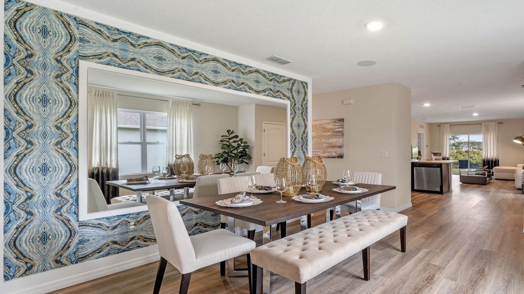 Furnished interior view inside a new home in Harmony West, St. Cloud (Image 6).