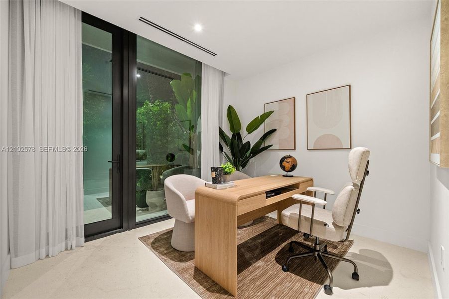 Furnished interior view inside a new home in , Miami (Image 58).