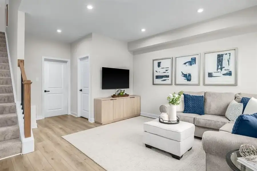 Representative furnished interior of a home built from the Clarendon 3 Story by Ryan Homes in Quinley, Charlotte (Image 14).