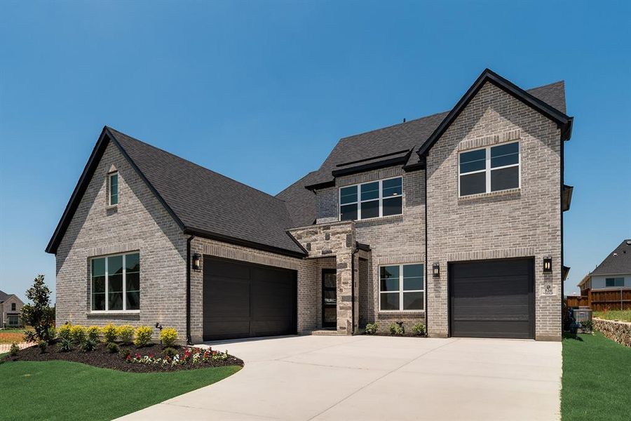 Front exterior of a new home in Hillside Village, Celina, TX, highlighting curb appeal (Image 21).