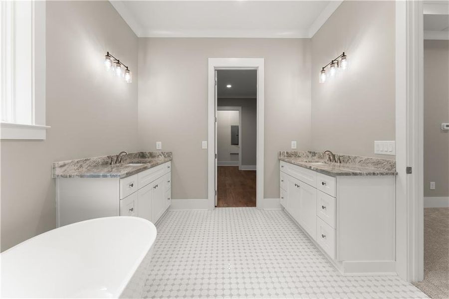 Furnished interior view inside a new home in , Cleveland (Image 17).