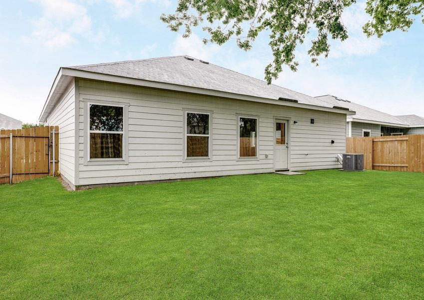 The Reed has a fully fenced-in backyard. The Reed has a fully fenced-in backyard.