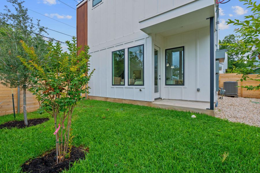 Back of house featuring board and batten siding