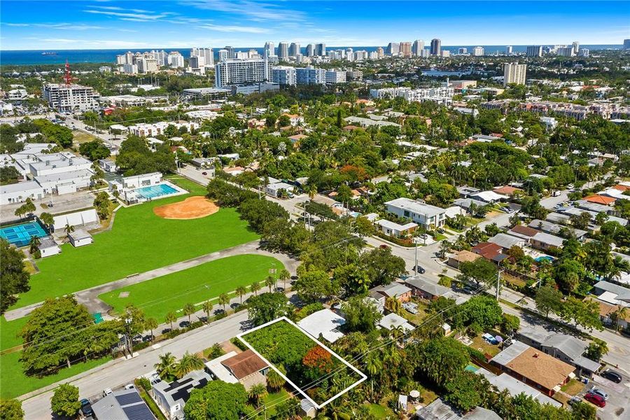 Aerial Photos Looking Towards The Beach