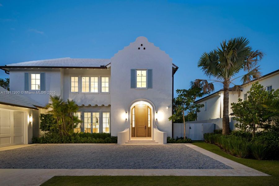 Front exterior of a new home in , Palm Beach, FL, highlighting curb appeal (Image 29). Front exterior of a new home in , Palm Beach, FL, highlighting curb appeal (Image 29).