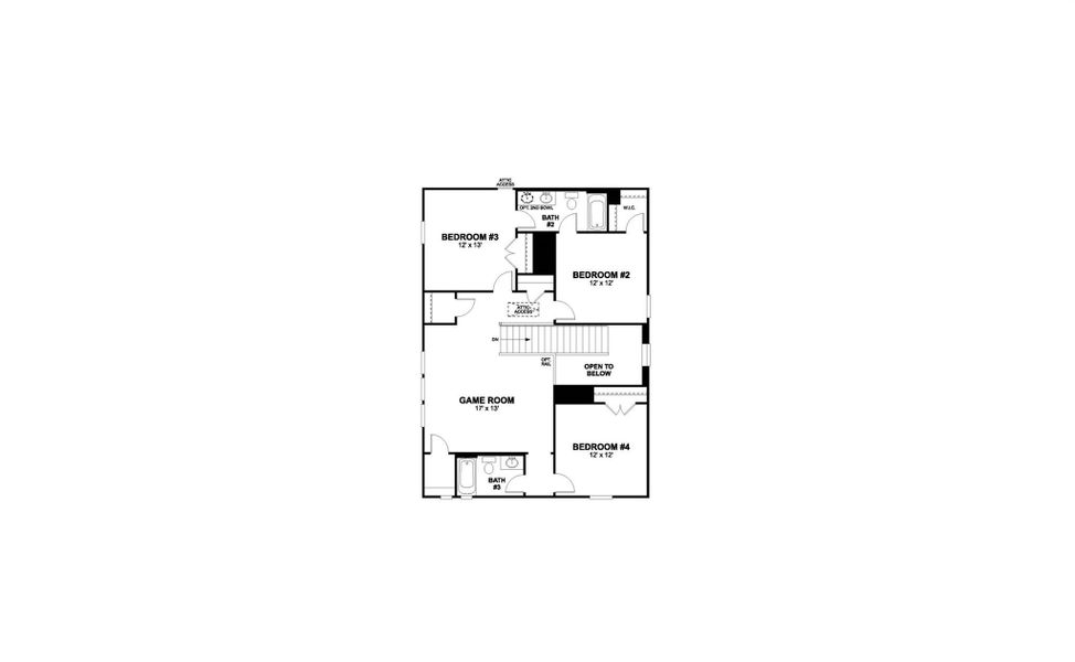 2D floor plan layout of this home in Heritage, Dripping Springs, TX (Image 5).