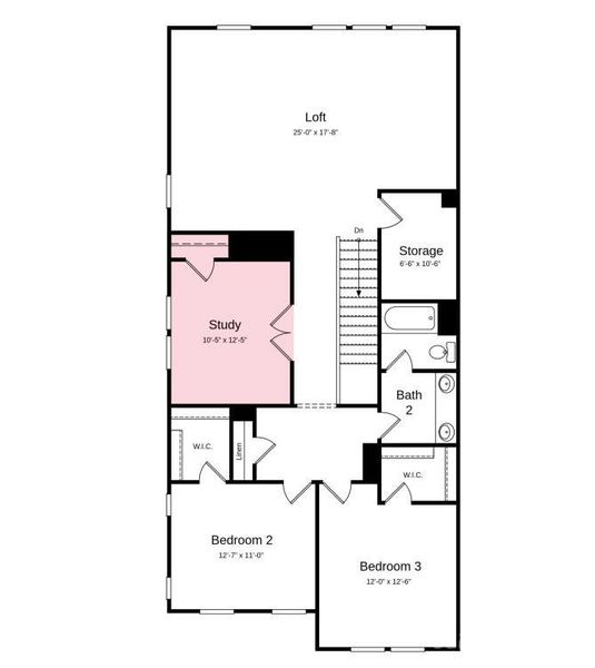 Additional Highlights Include: Gourmet kitchen, study in place of flex, and ledge at primary shower.