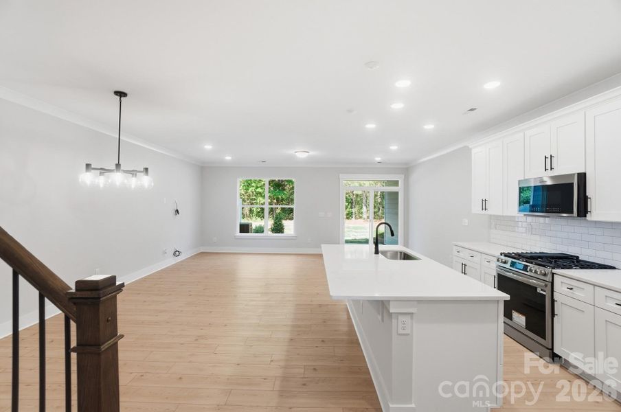 Furnished interior view inside a new home in Blythe Mill Townhomes, Waxhaw (Image 8).