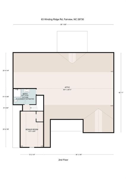 2D floor plan layout of this home in , Fairview, NC (Image 6).