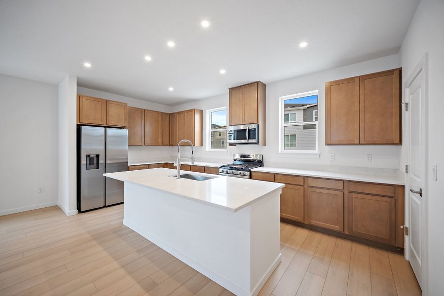 Furnished interior view inside a new home in The Commons at Victory Ridge, Colorado Springs (Image 4).