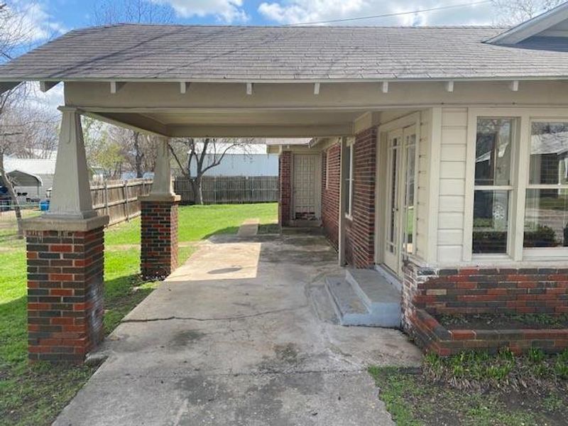 Exterior details and patio area of a home in , Brownwood (Image 22). Exterior details and patio area of a home in , Brownwood (Image 22).