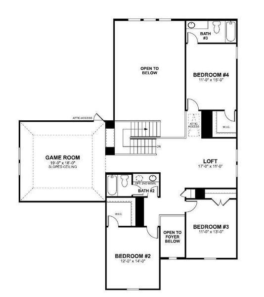2D floor plan layout of this home in Edgewood, Leander, TX (Image 6).