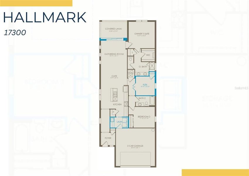 2D floor plan layout of this home in Arbor Oaks, North Port, FL (Image 1).