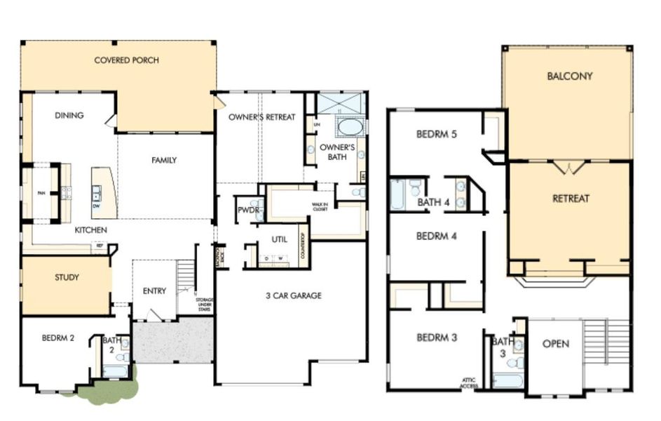 Floor plan (fireplace is an option to add on if desired,)