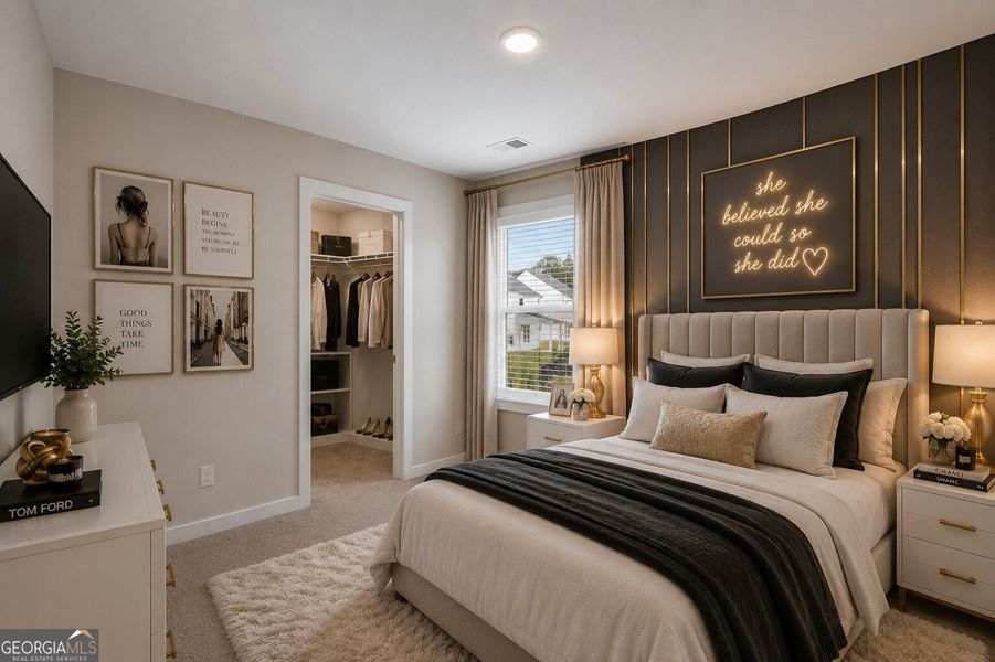 Furnished interior view inside a new home in The Fairways at Mirror Lake, Villa Rica (Image 16).