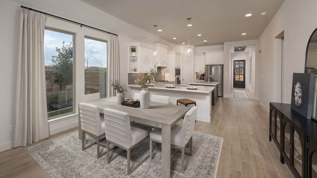 Furnished interior view inside a new home in Amira 45', Tomball (Image 6). Furnished interior view inside a new home in Amira 45', Tomball (Image 6).