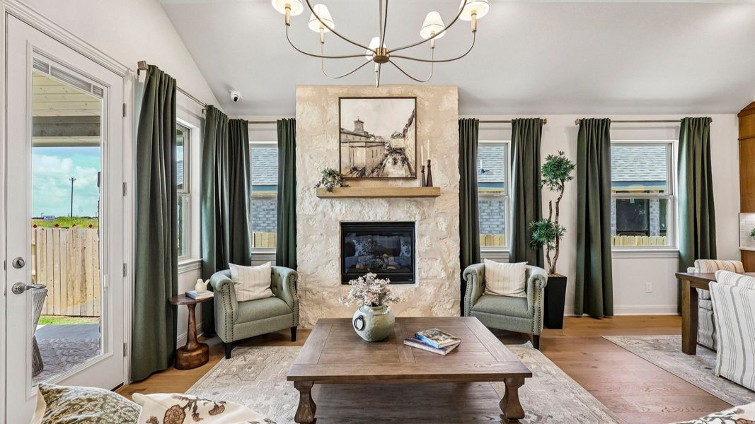 Representative furnished interior of a home built from the Oleander by DRB Homes in Oaks at San Gabriel, Georgetown (Image 17).
