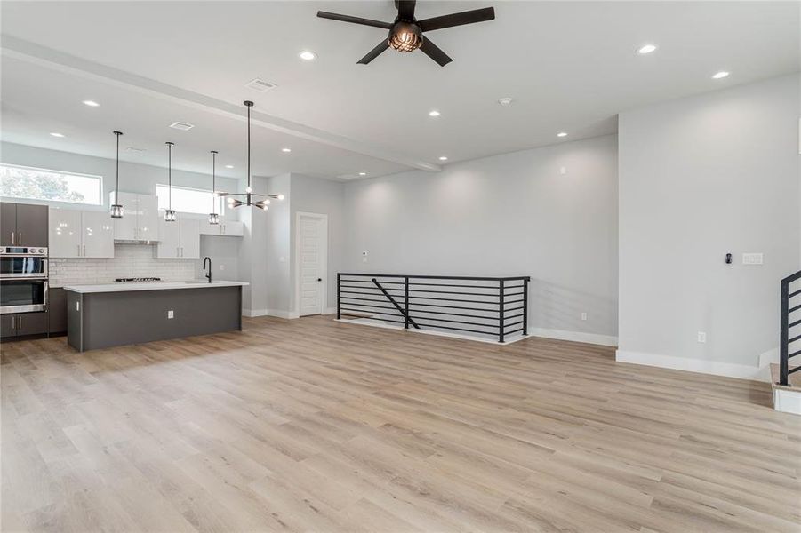 Open concept living floor