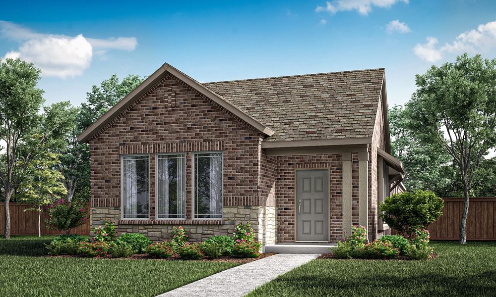 Representative exterior photo of a completed home built from the Mulberry by Pacesetter Homes in Elevon, Lavon, TX (Image 17).