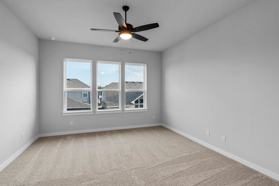Spacious, unfurnished interior of a new home in Park Collection at Lariat, Liberty Hill (Image 24). Spacious, unfurnished interior of a new home in Park Collection at Lariat, Liberty Hill (Image 24).