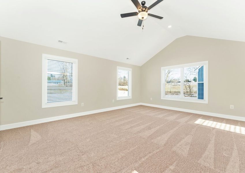 The master bedroom has plenty of size for your king-sized furniture The master bedroom has plenty of size for your king-sized furniture