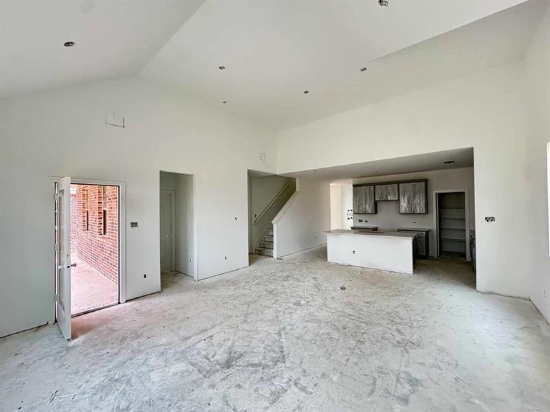 Open Kitchen-Living-Dining Room Construction Progress