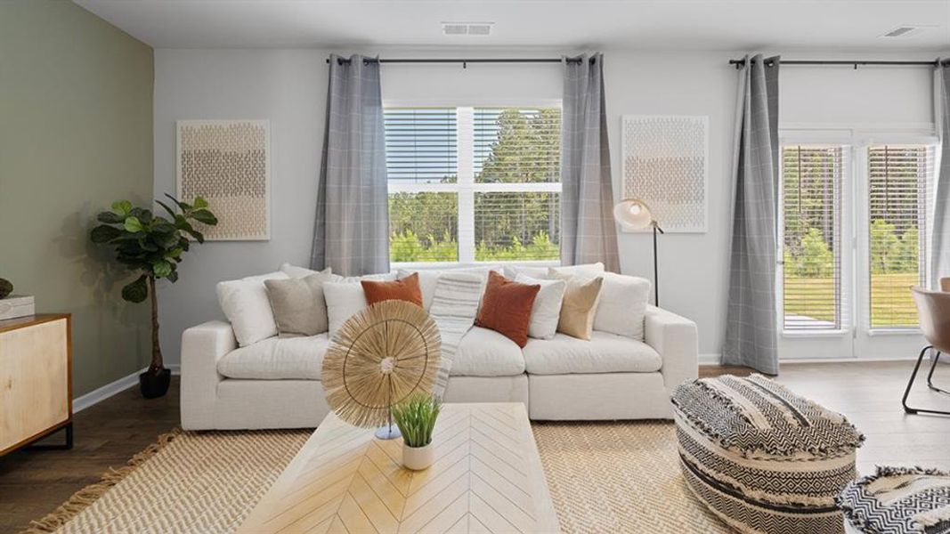 Furnished interior view inside a new home in Oaks at Cedar Grove, Fairburn (Image 8).