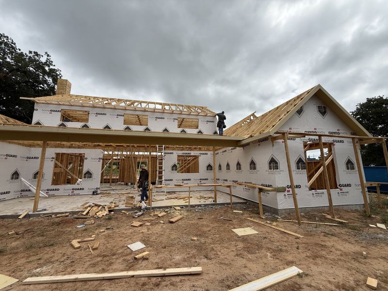 In-progress construction of a new home in Monarch Manor, Poolville, TX (Image 12).