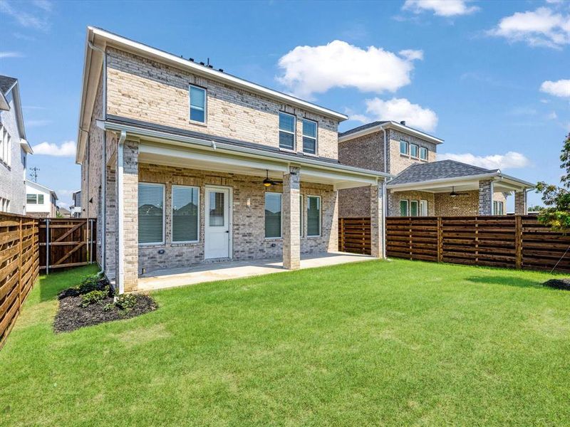 Front exterior of a new home in Royal Court, Little Elm, TX, highlighting curb appeal (Image 23). Front exterior of a new home in Royal Court, Little Elm, TX, highlighting curb appeal (Image 23).