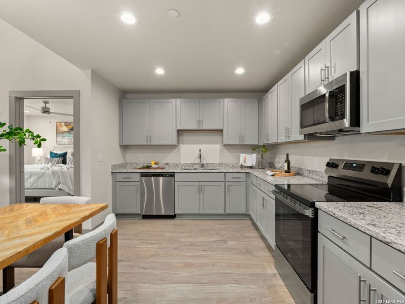 Furnished interior view inside a new home in , New Braunfels (Image 11).