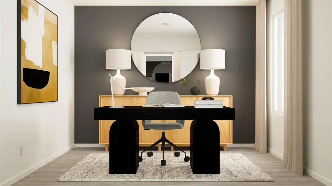 Furnished interior view inside a new home in Sunterra, Katy (Image 23).