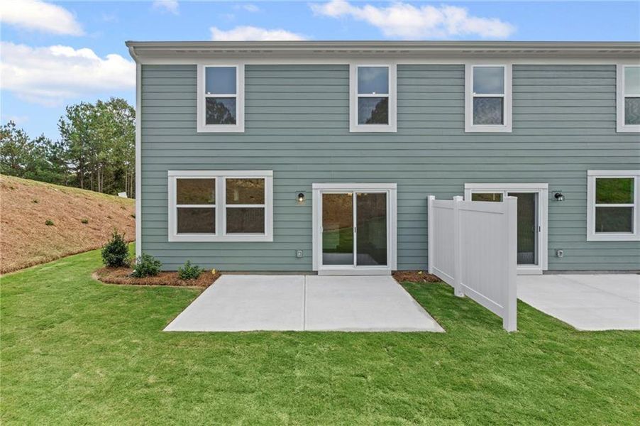 Exterior details and patio area of a home in Villas at Gold Creek, Dawsonville (Image 17).