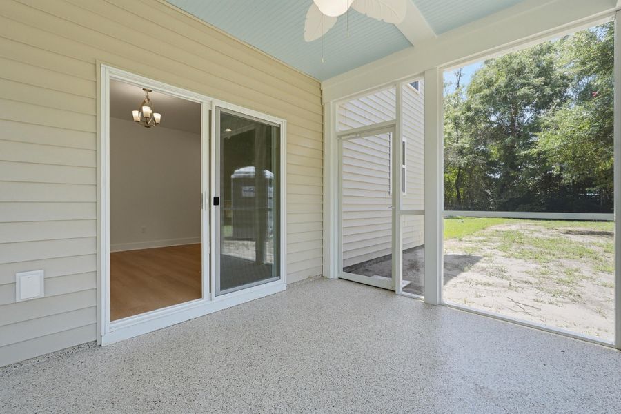 Exterior details and patio area of a home in , Johns Island (Image 22). Exterior details and patio area of a home in , Johns Island (Image 22).