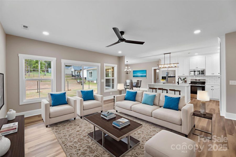 Furnished interior view inside a new home in , Kings Mountain (Image 8). Furnished interior view inside a new home in , Kings Mountain (Image 8).