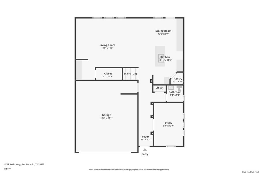 2D floor plan layout of this home in Thomas Pond, San Antonio, TX (Image 7).