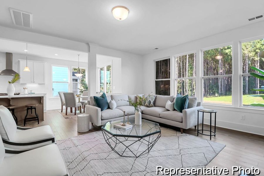 Furnished interior view inside a new home in Homecoming, Ravenel (Image 4).