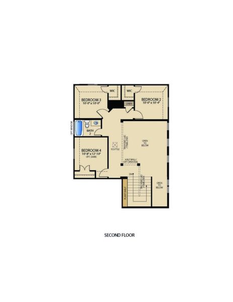 Archer Floor Plan, Second Floor